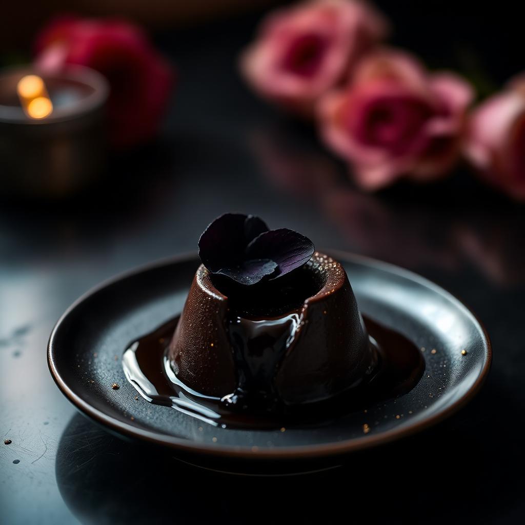 Dark Rose Chocolate Fondant